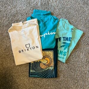 Men’s Bundle of 4 aqua Soft-Washed Tees
